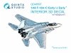 Quinta Studio QD48597 F-15A/F-15C Early/F-15J Early 3D-Printed & coloured Interior on decal paper (Hasegawa) 1/48
